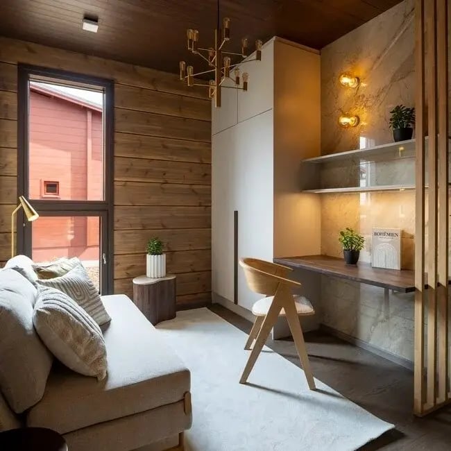 Espace de travail dans une maison Kontio