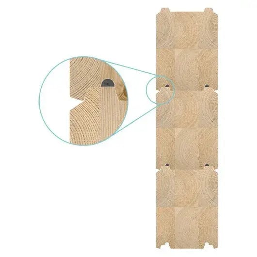 Coup mur bois avec joint d'étanchéité