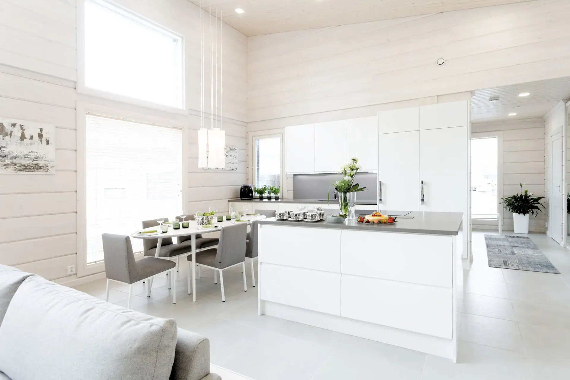 Maison en bois d'architecte, vue intérieure