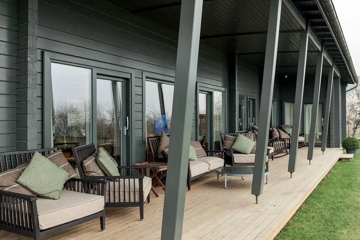 Terrasse de la maison bois