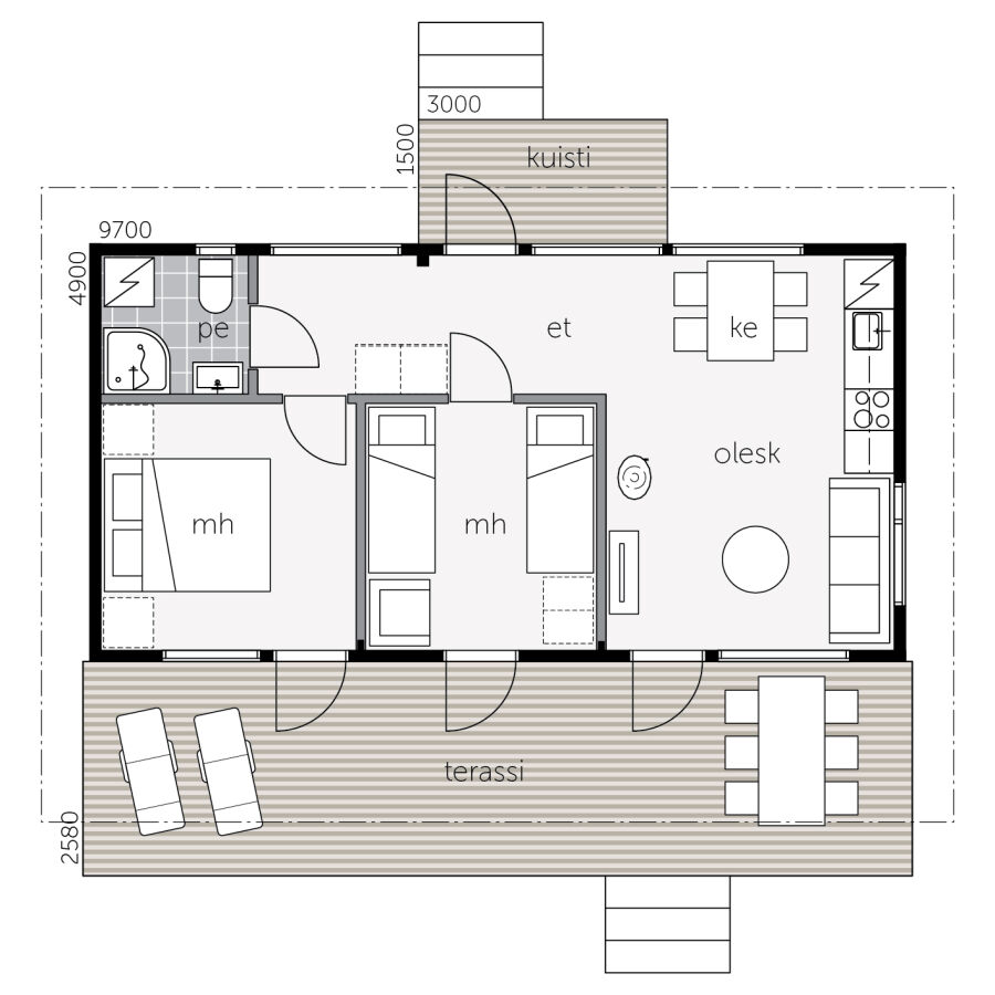 Mäntyluoto 49A floor plan 1
