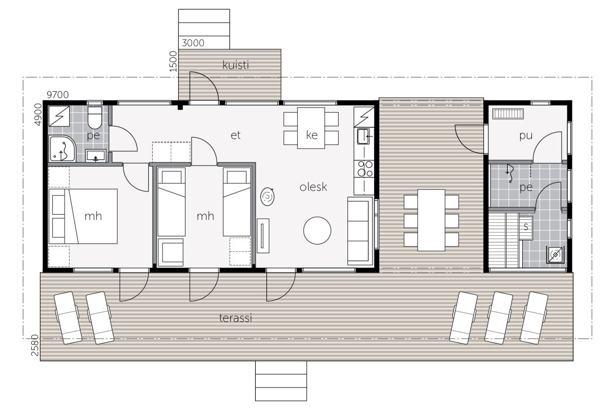 Mäntyluoto 49A + 13A floor plan 1