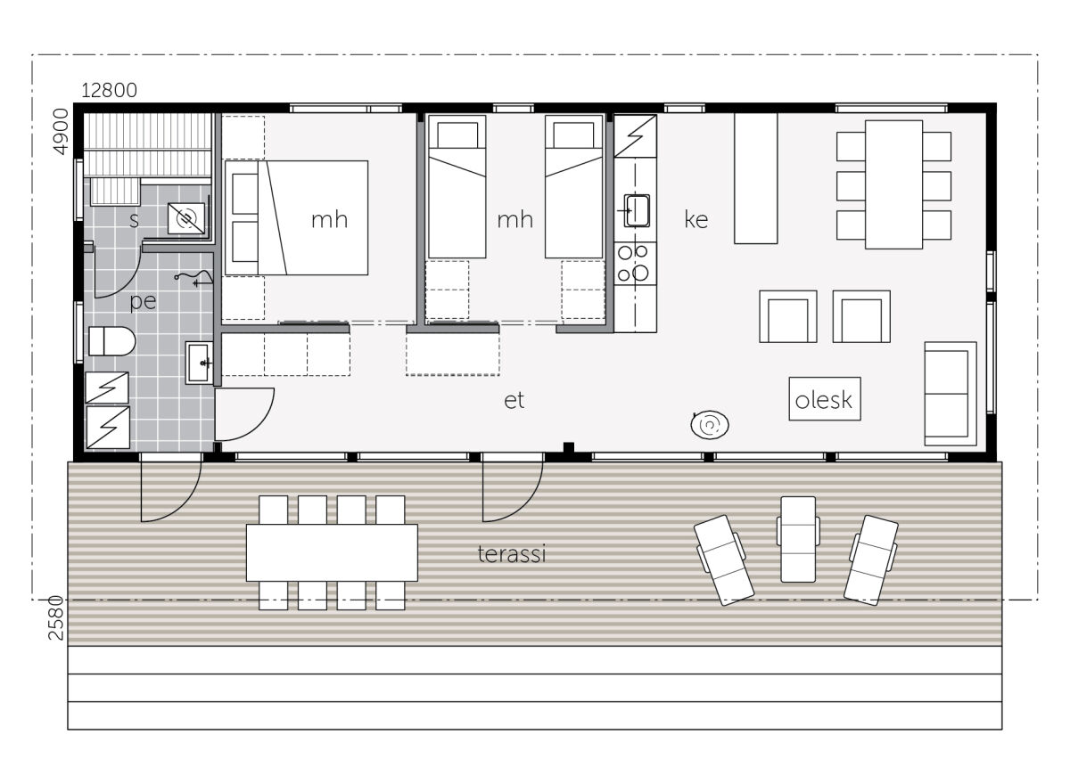 Mäntyluoto 65A floor plan 1