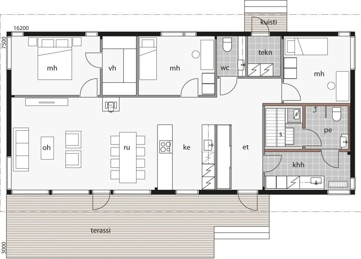 Glass House Villa 126D planritning 1