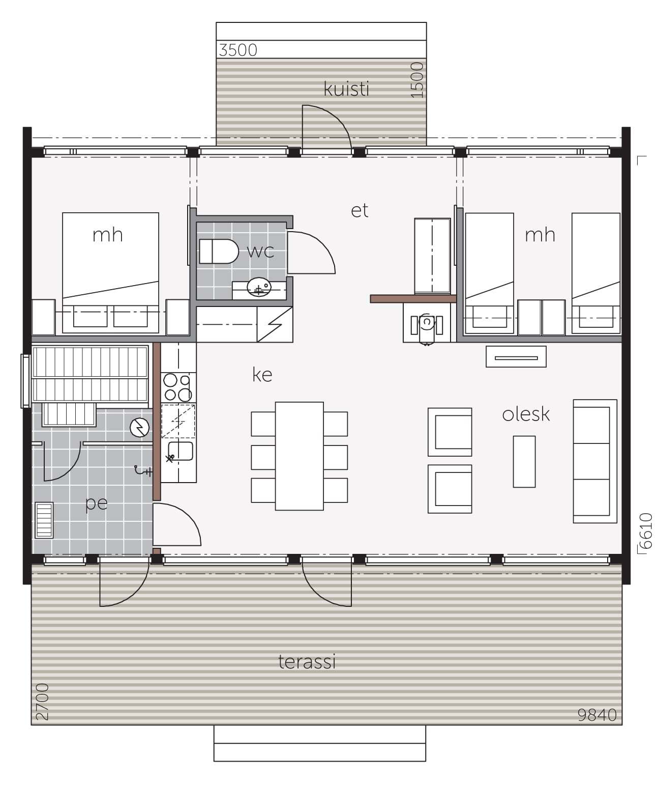 Glass House 70 - Plan G plan 1