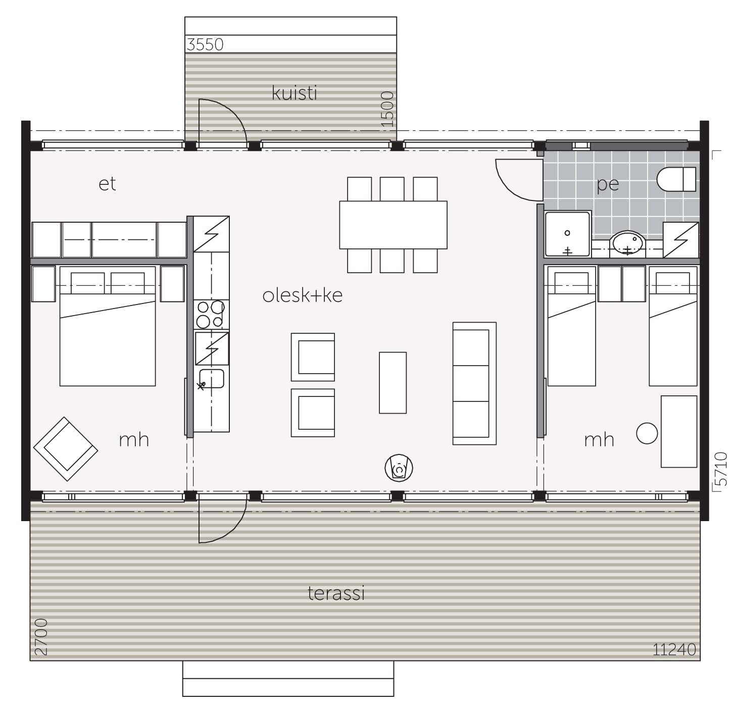 Glass House 70 - Plan D plan 1