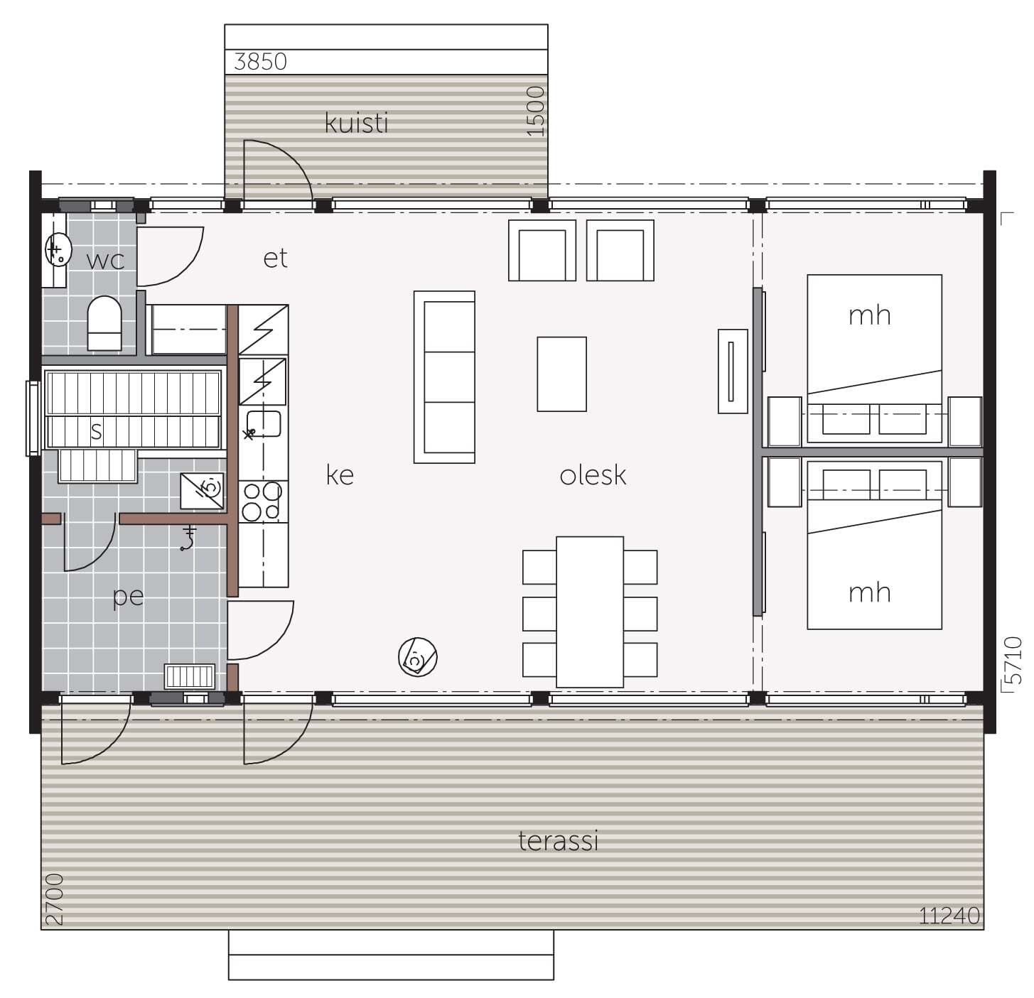 Glass House 70 - Plan F plan 1