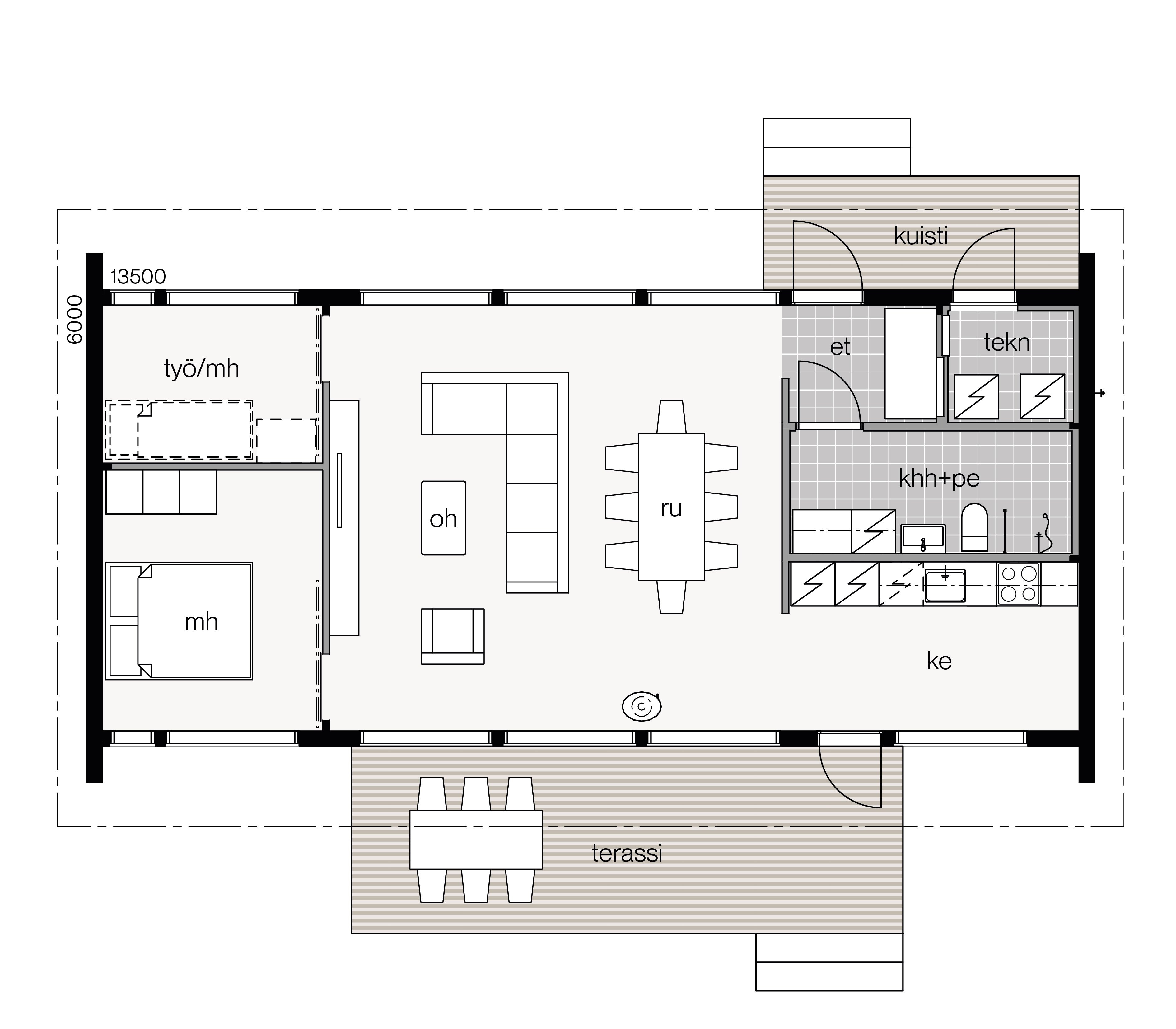 Plan Glass house 85B plan 1