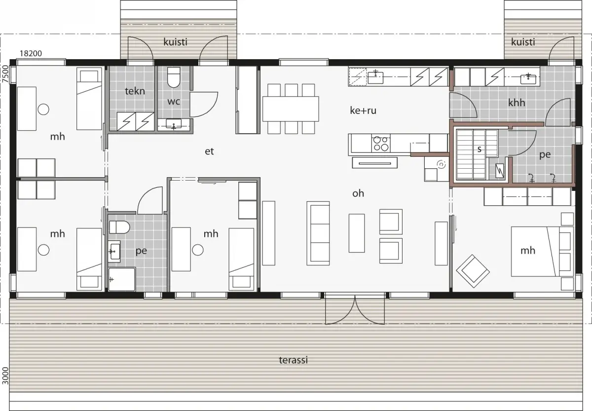 Glass House plan 142A2 plan 1