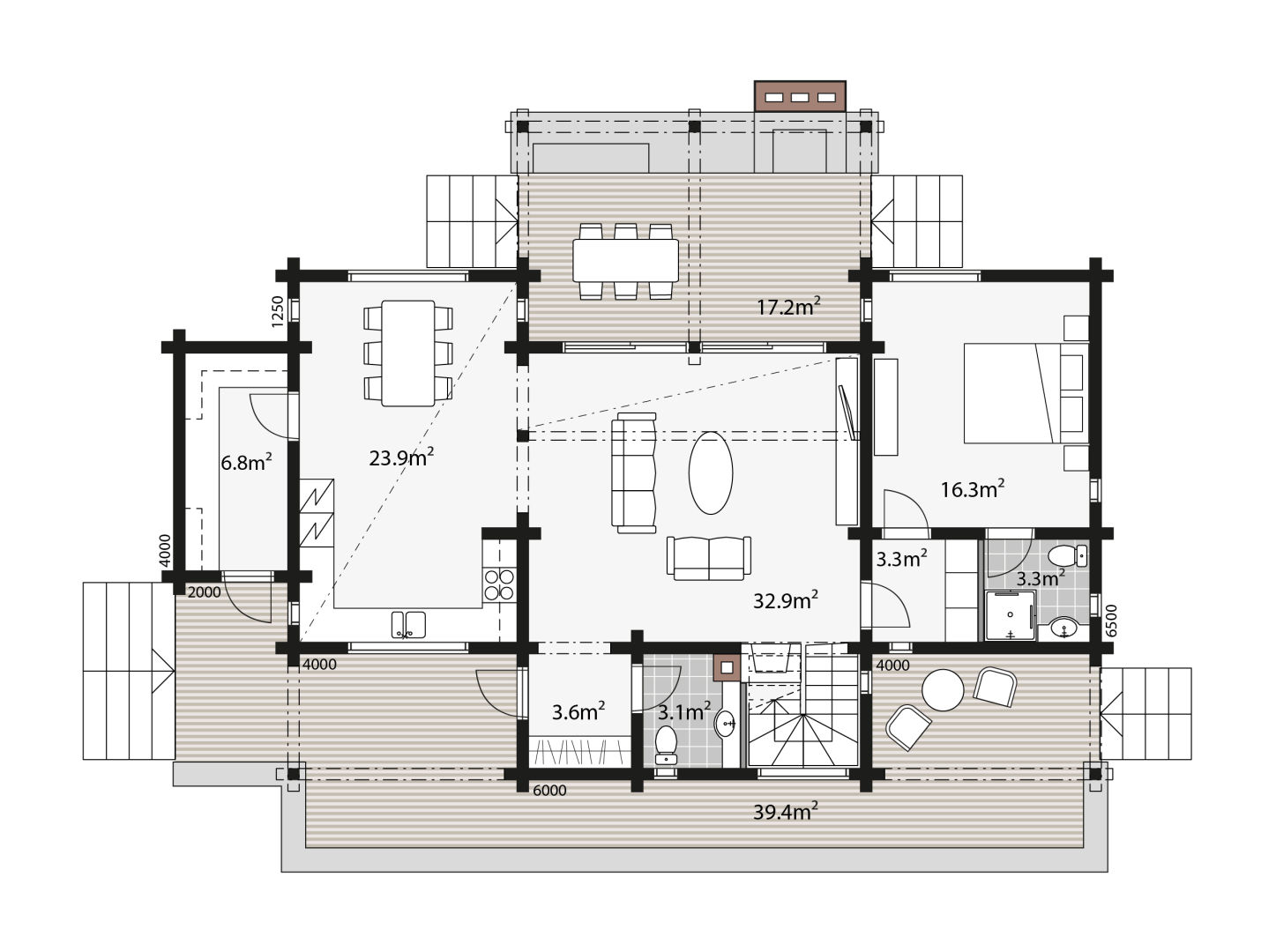 Plan chalet Monarda plan 1