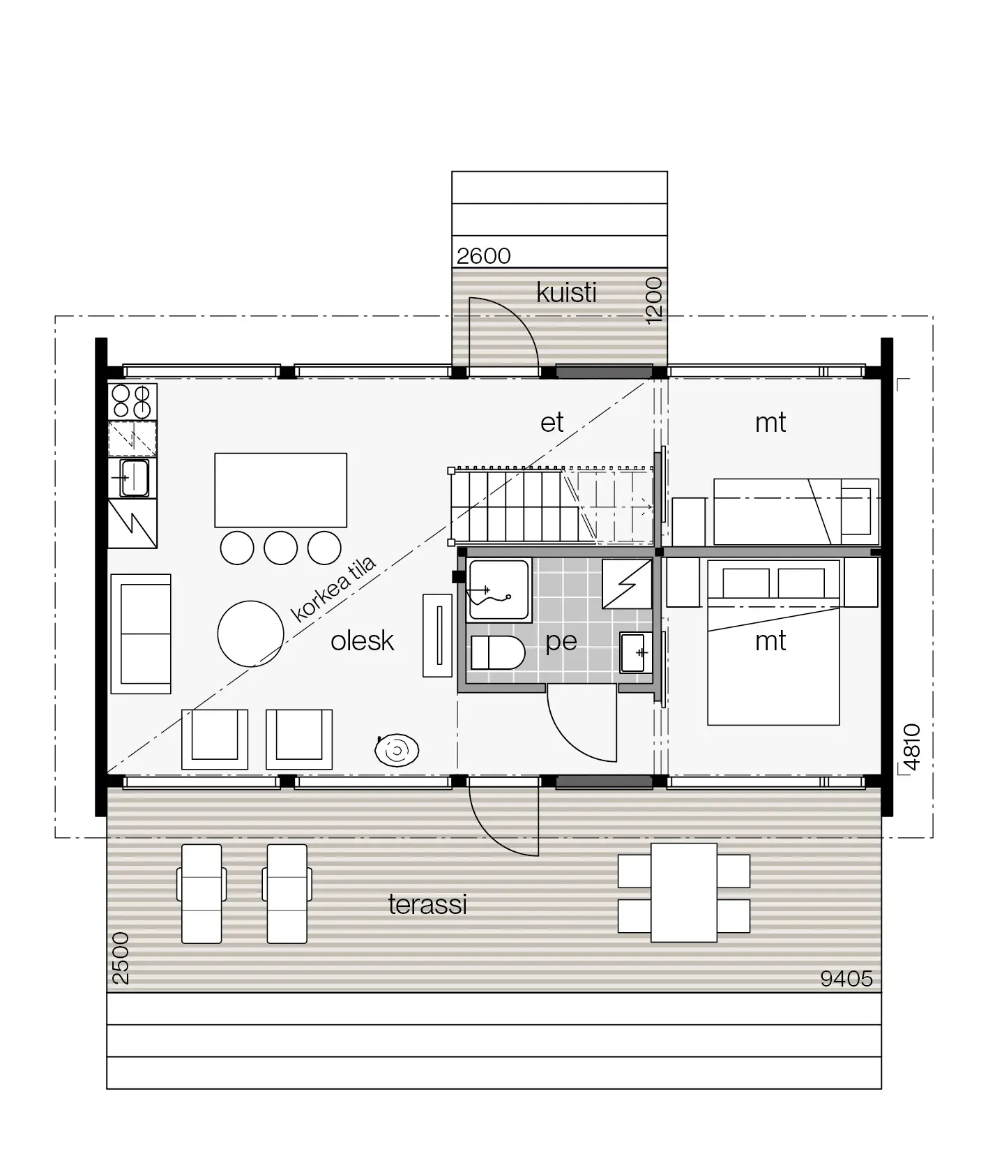Villa Glass 50 B plan 1