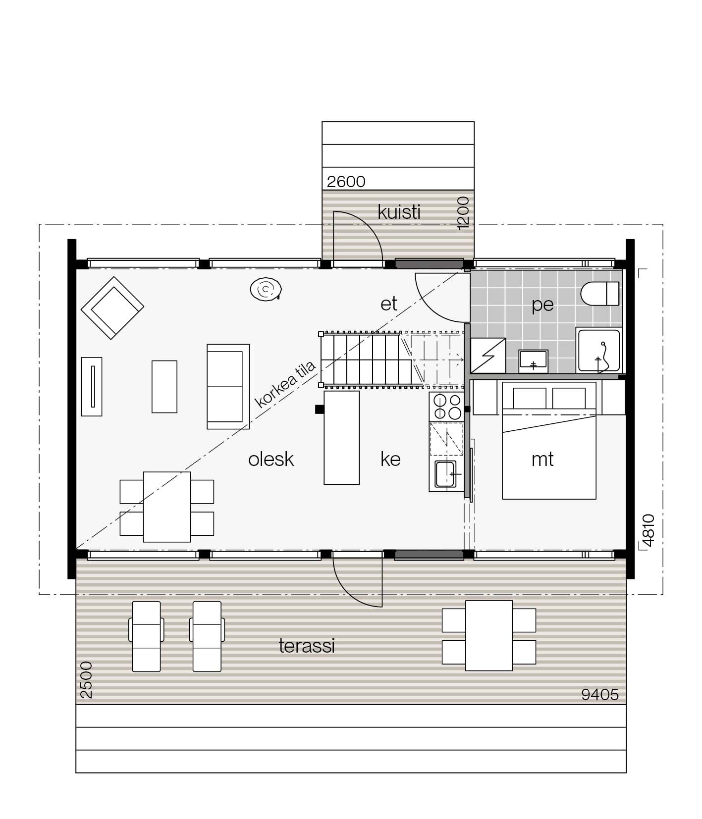 Villa Glass 50 C plan 1