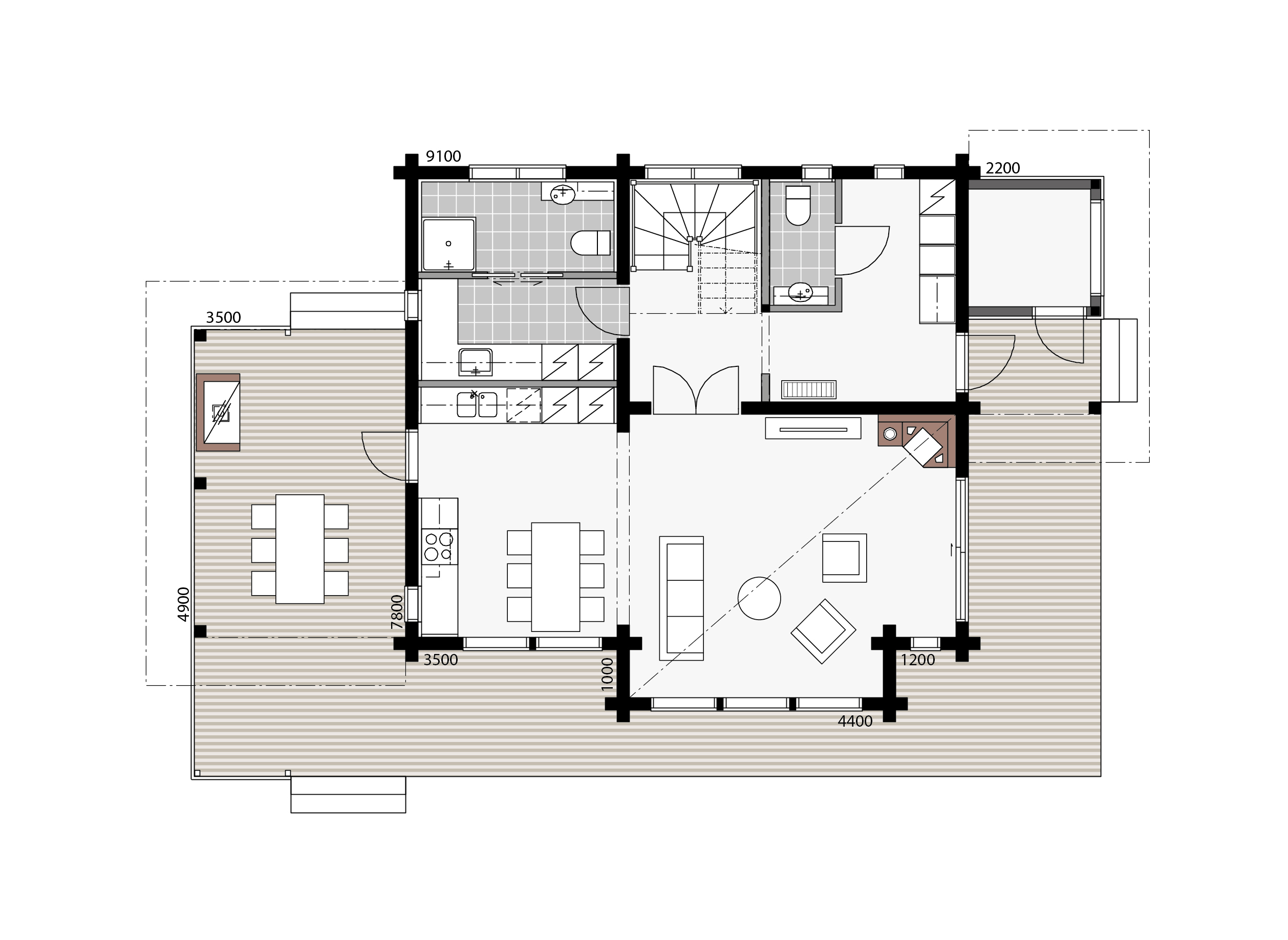 Åre - Chalet floor plan 1