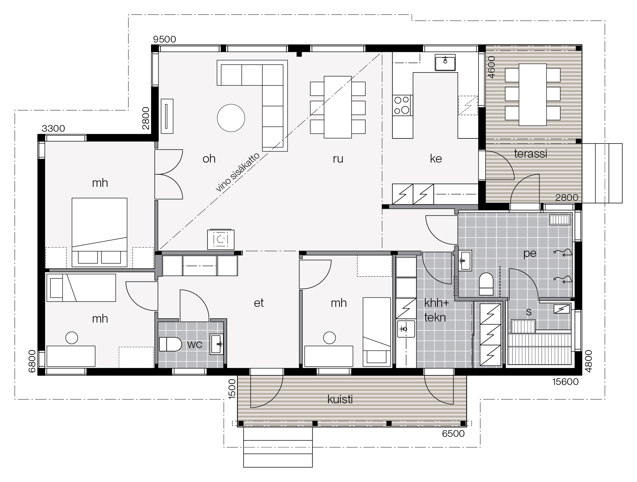 Aurinkometsä 130A floor plan 1