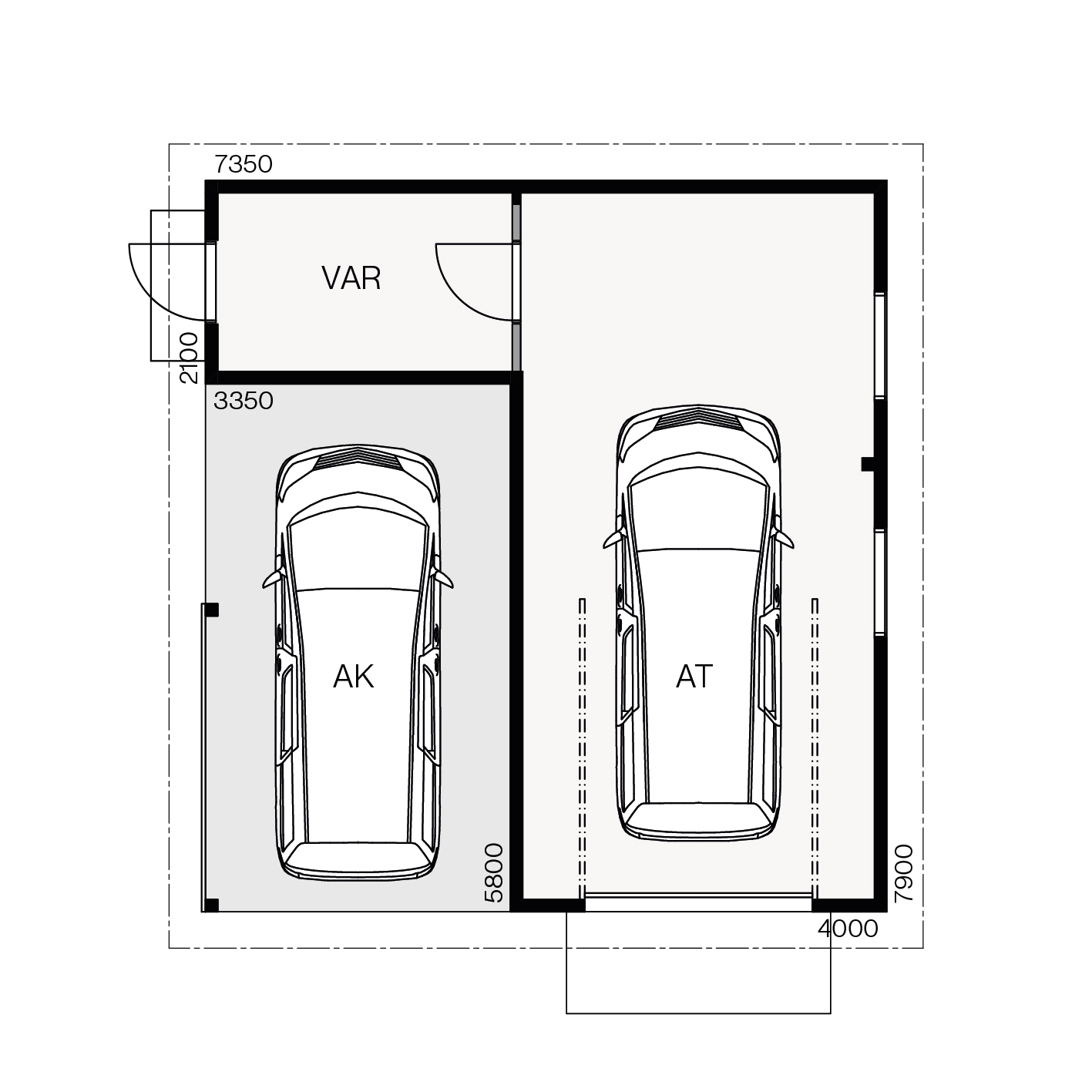 Autotalli 60B pohjakuva 1