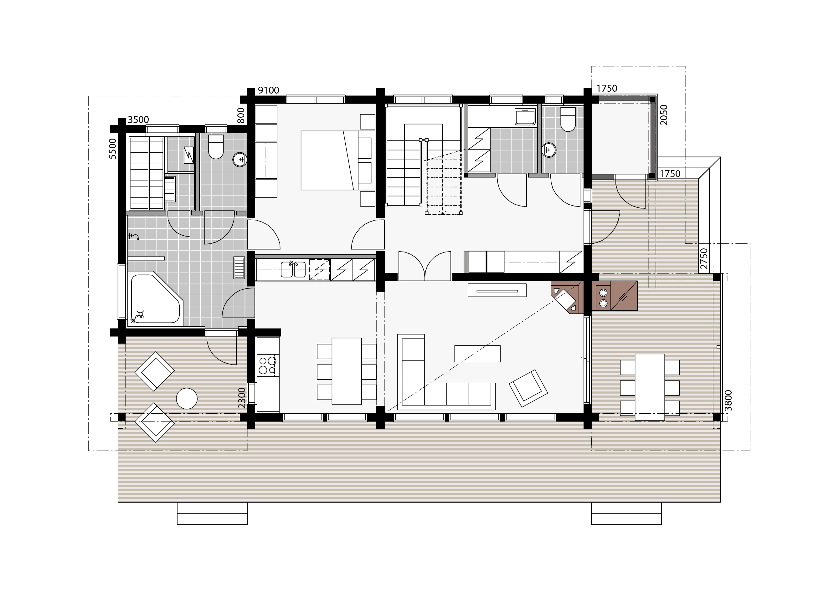 Chamonix - Chalet A floor plan 1