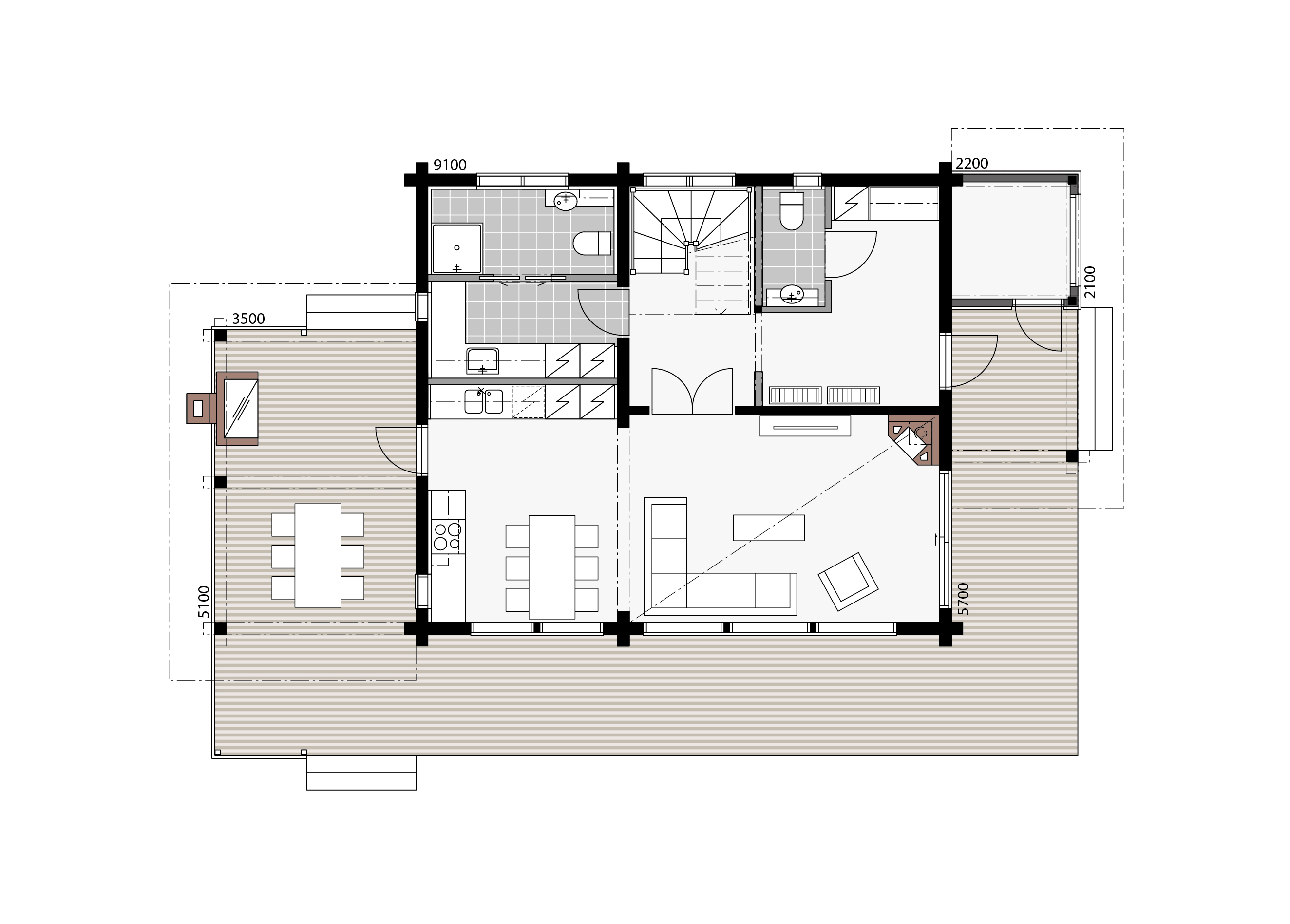 Chamonix - Chalet C floor plan 1