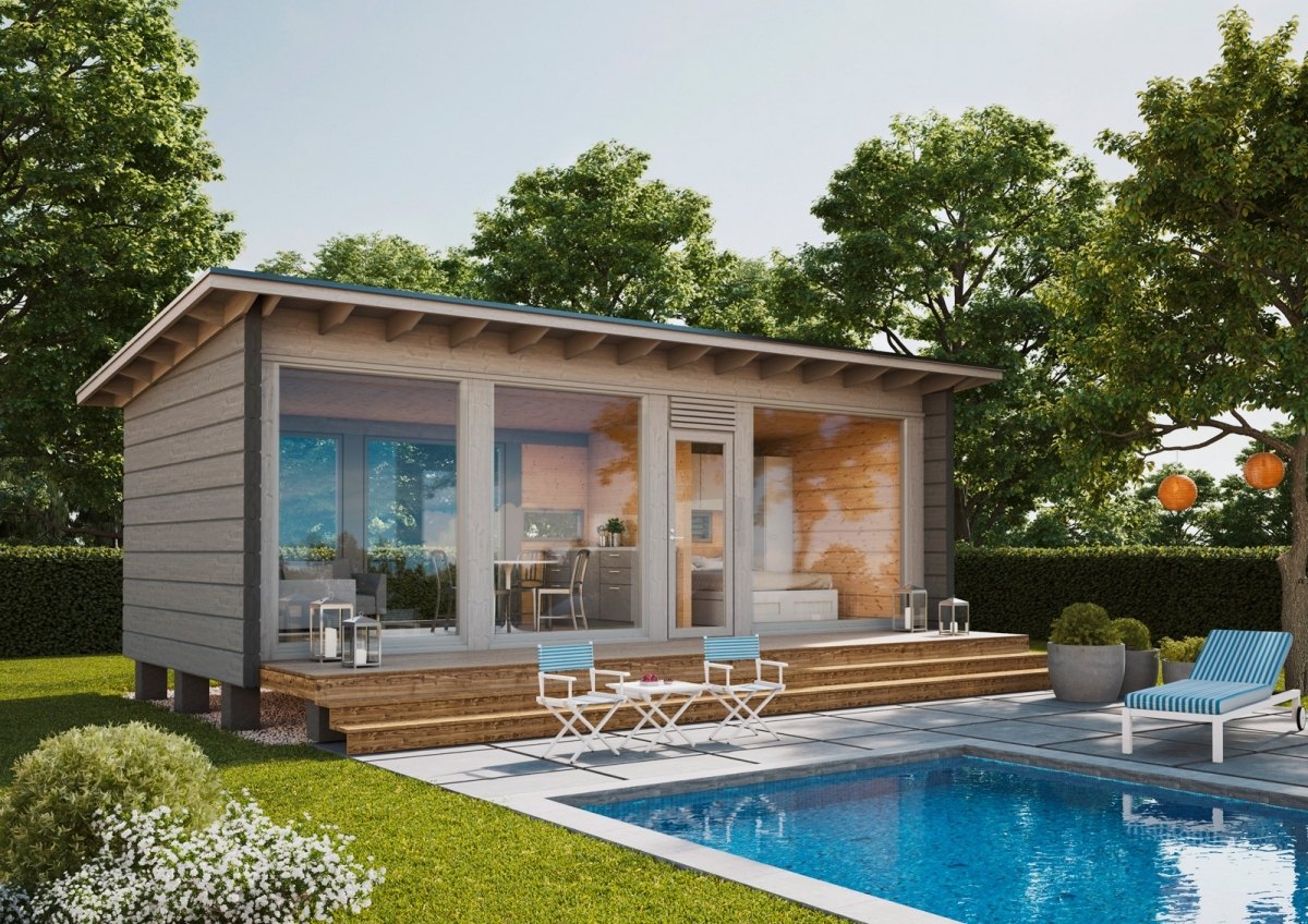 Glass House 25 Narrow Frame - Log Cabin Main Image