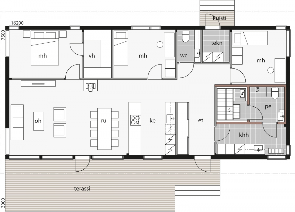 Glass House 126B floor plan 1