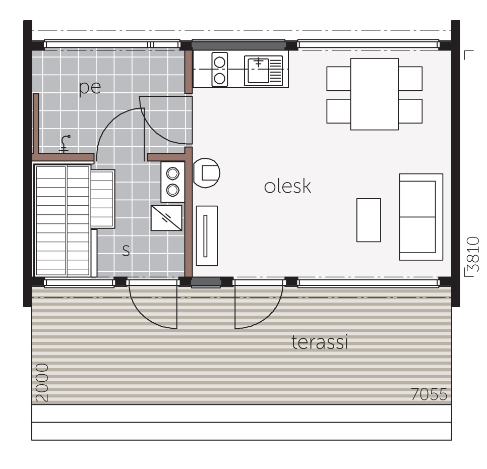 Glass House 30B floor plan 1