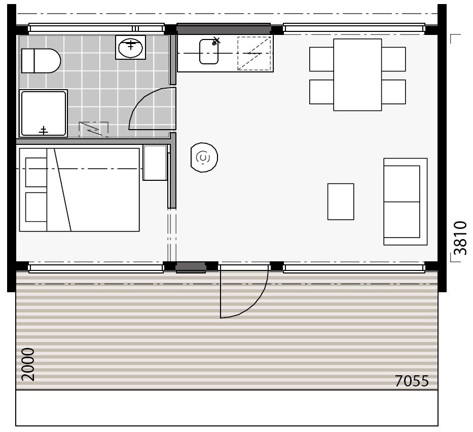Glass House 30A planritning 1