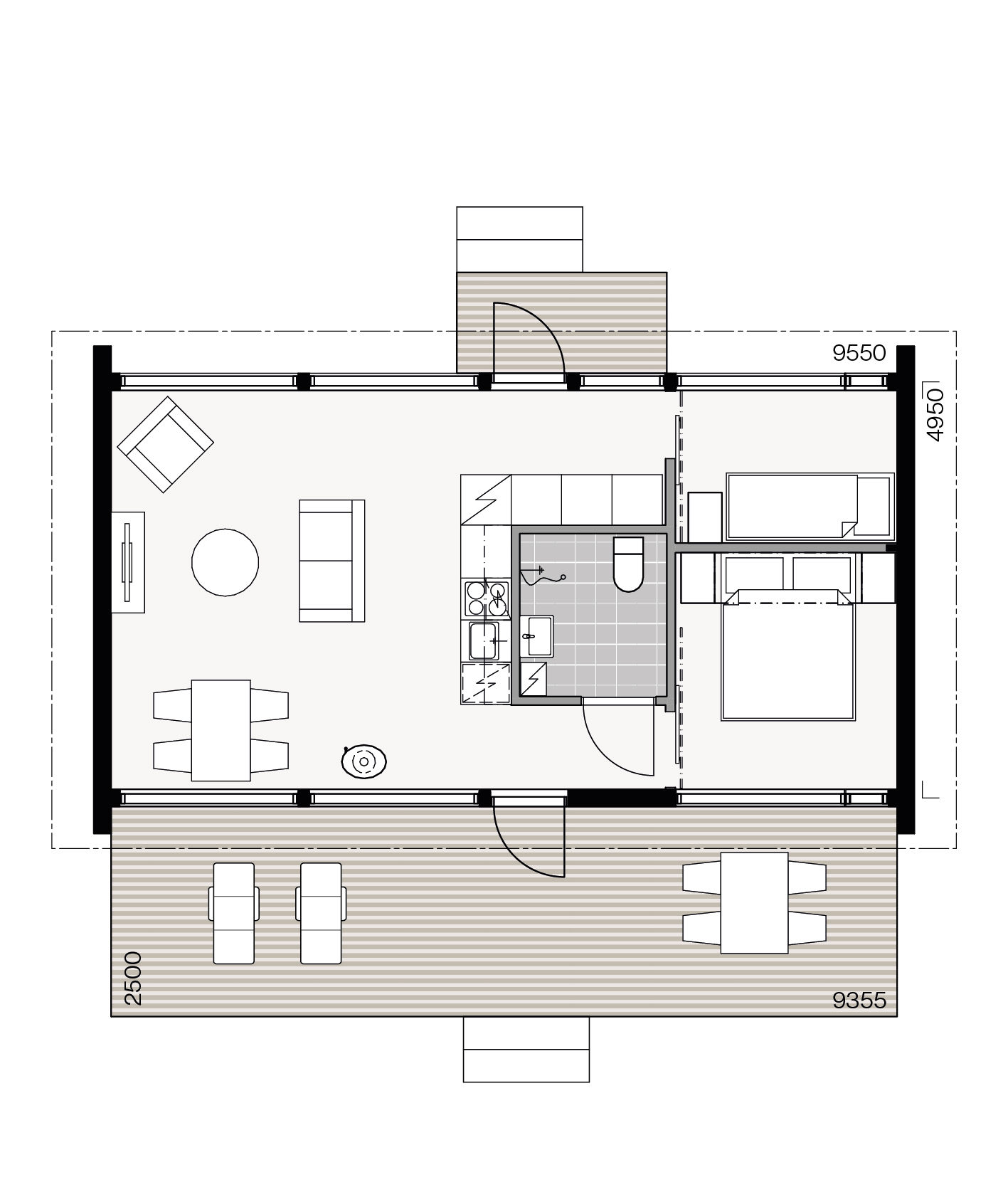 Glass House Classic 50A floor plan 1