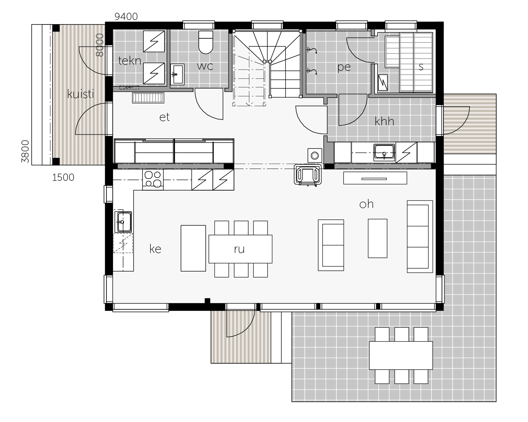 Glass House talo 135A lyhty pohjakuva 1