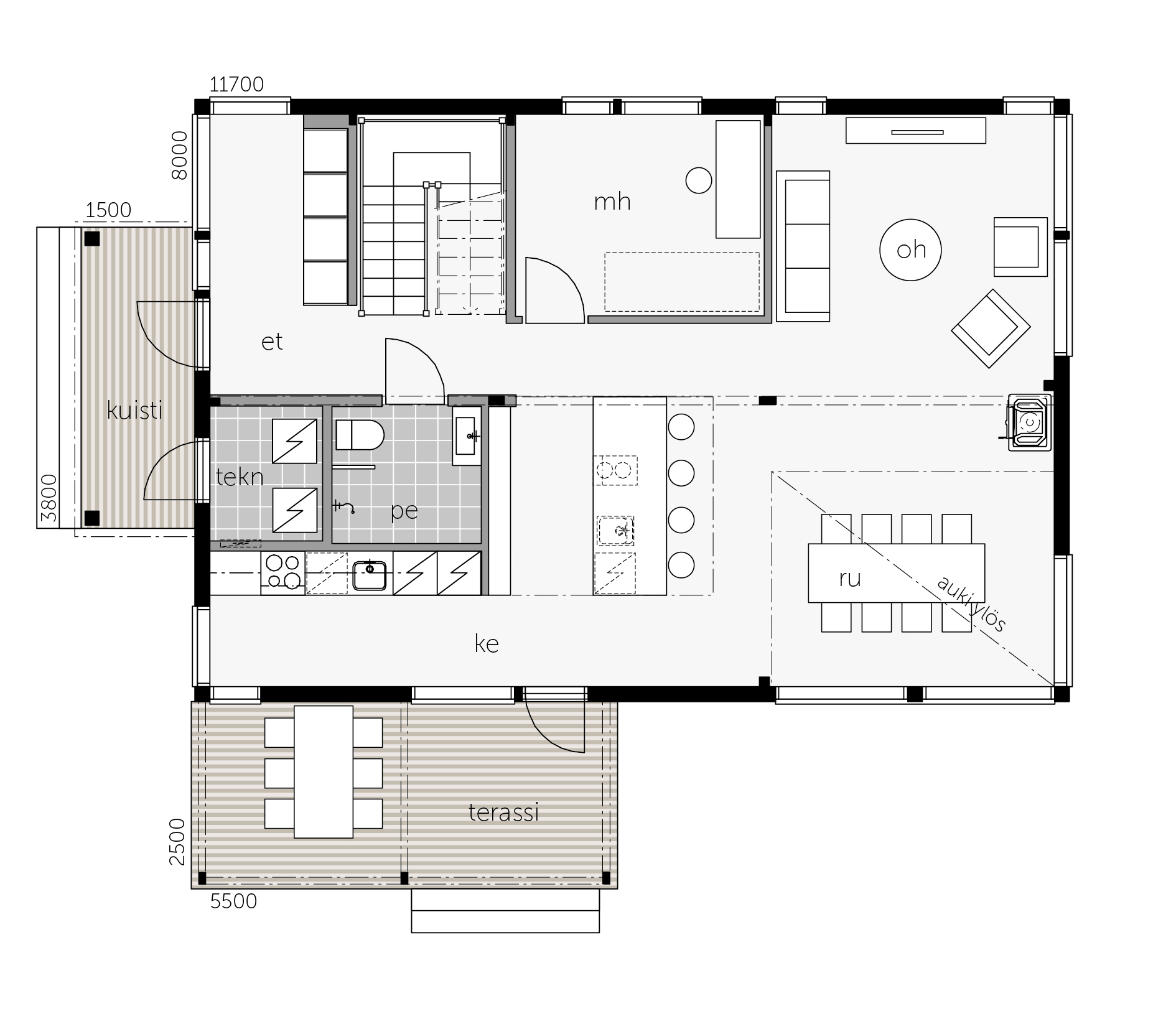 Glass House talo 180 A pohjakuva 1