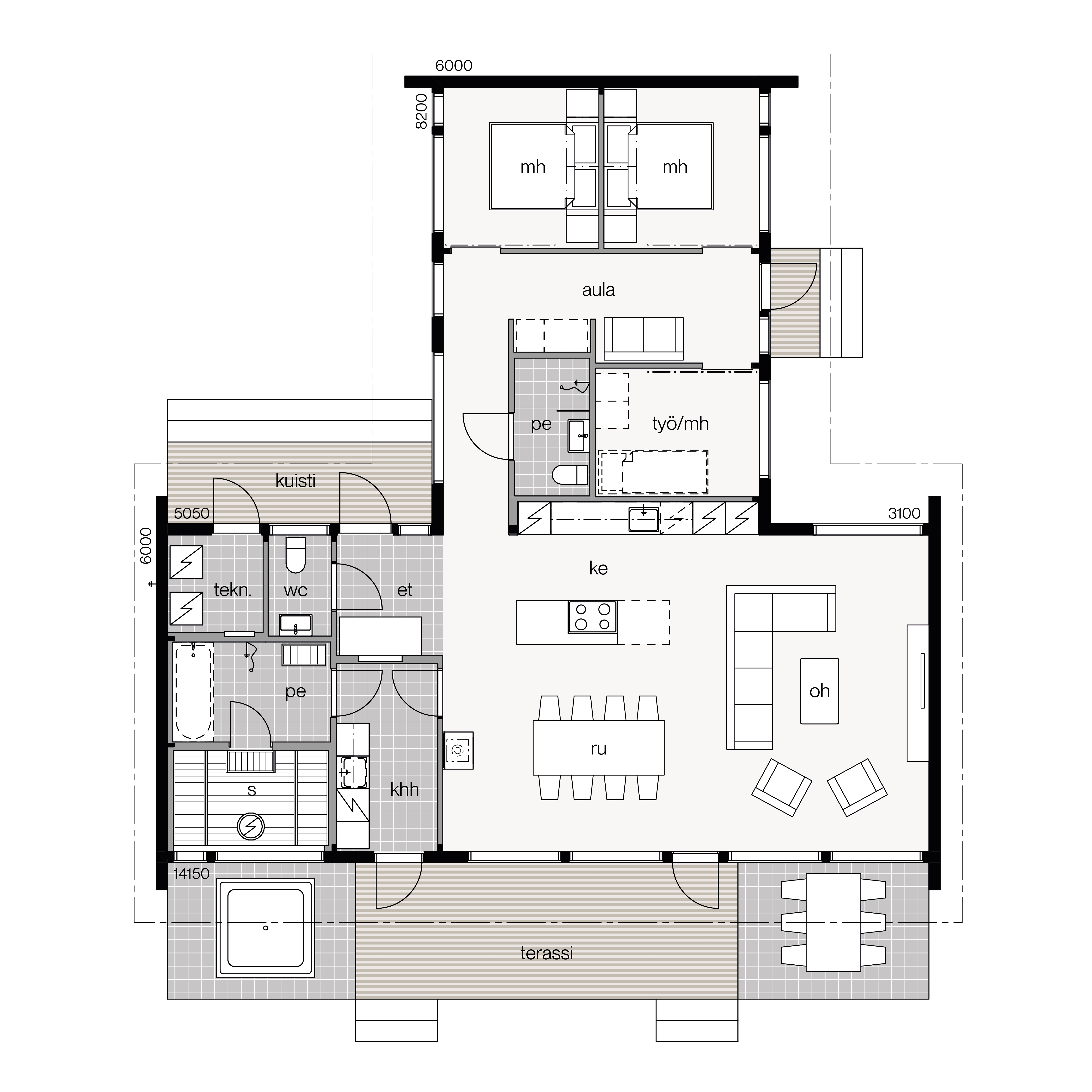 Glass House 2 - T140A floor plan 1