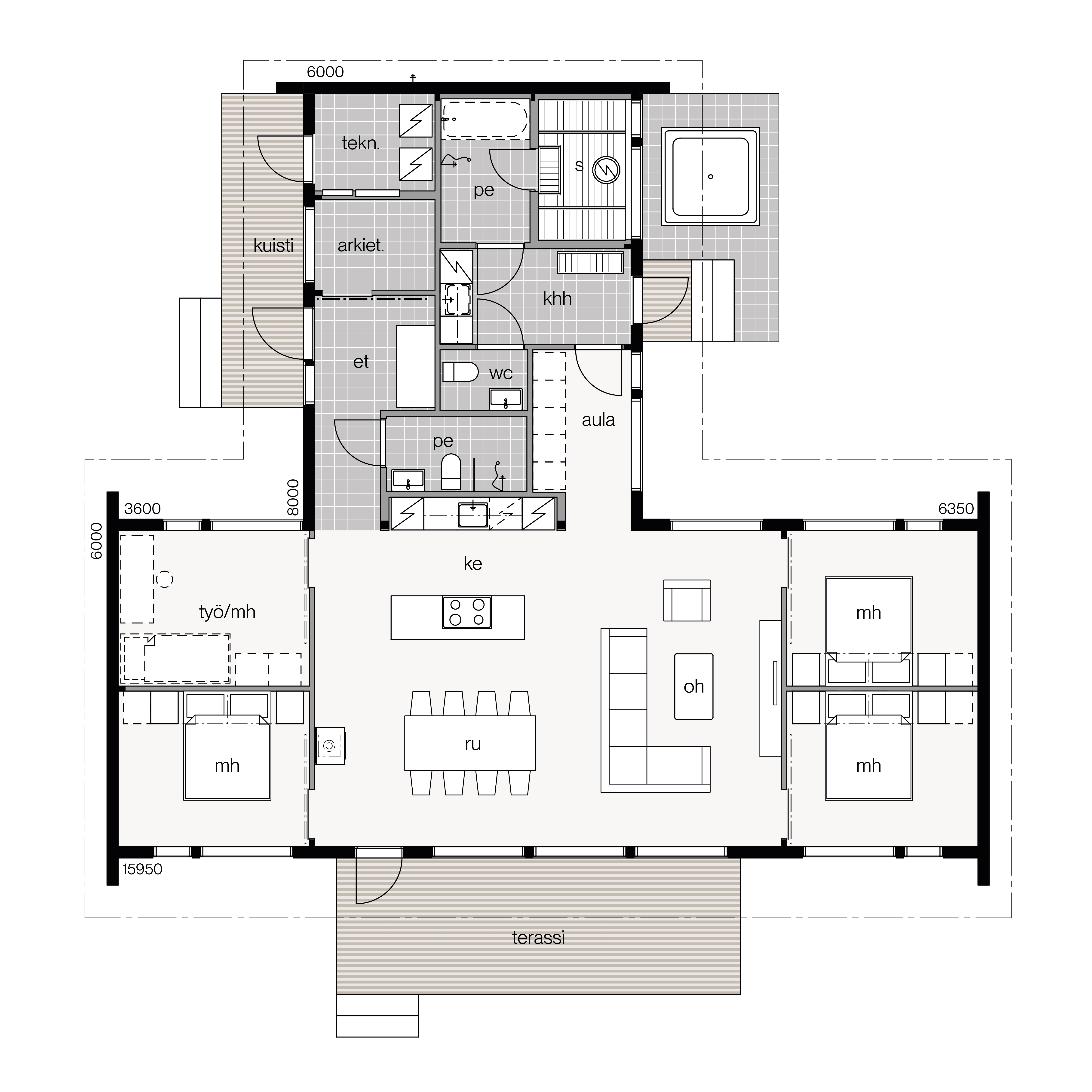 Glass House 2 - T150A floor plan 1