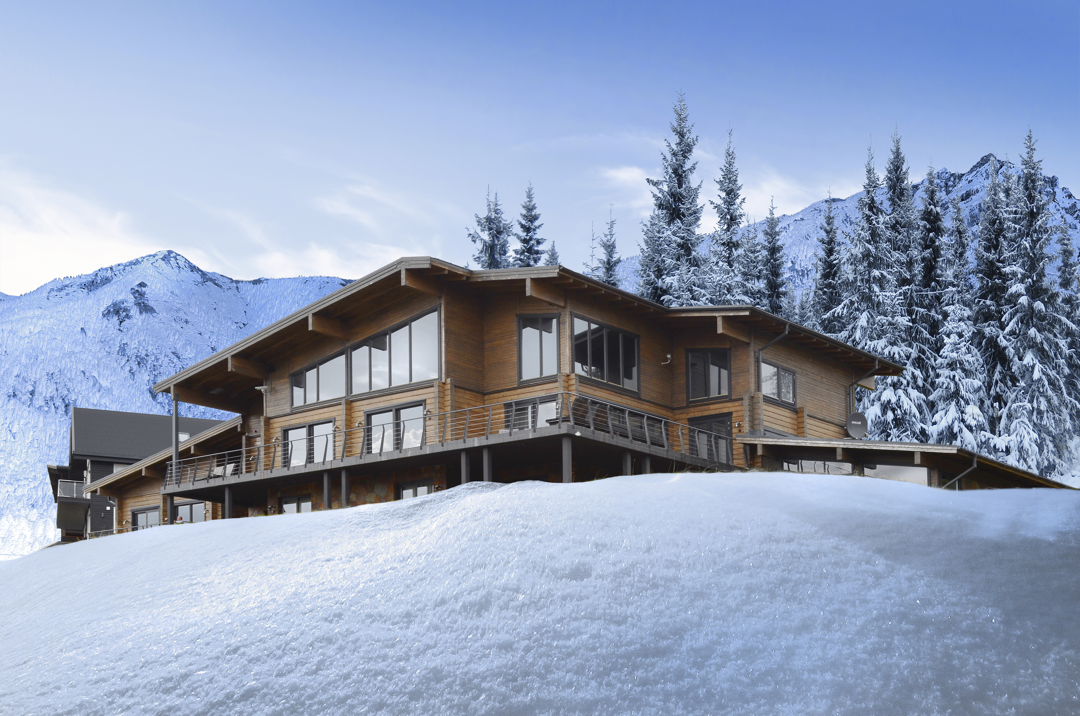 Mountain Ski House - Wood House