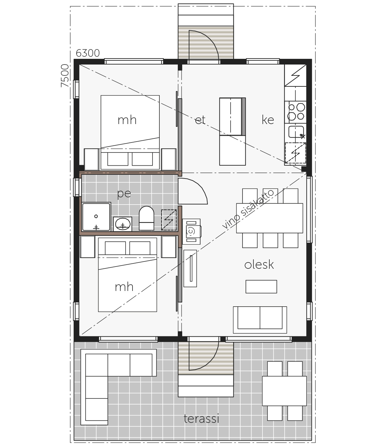 Sky House 50A floor plan 1