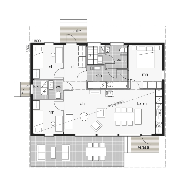 Sky House 100A pohjakuva 1