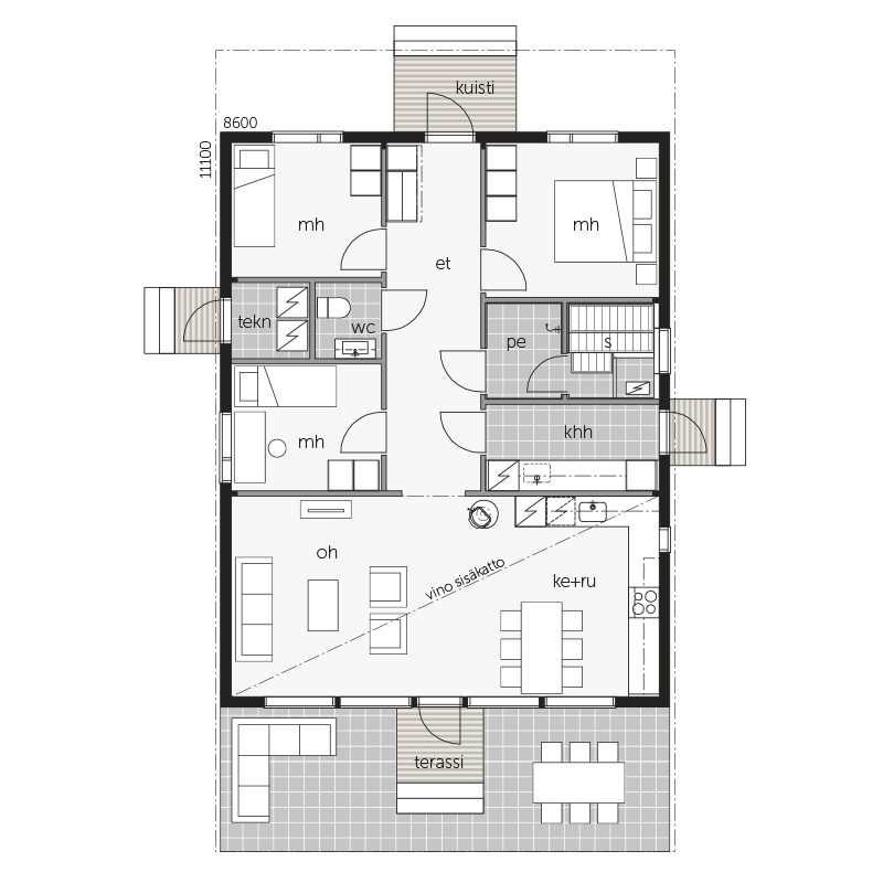 Sky House 100B pohjakuva 1