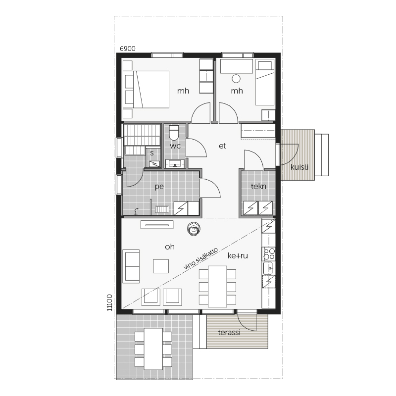 Sky House 80A -talo pohjakuva 1