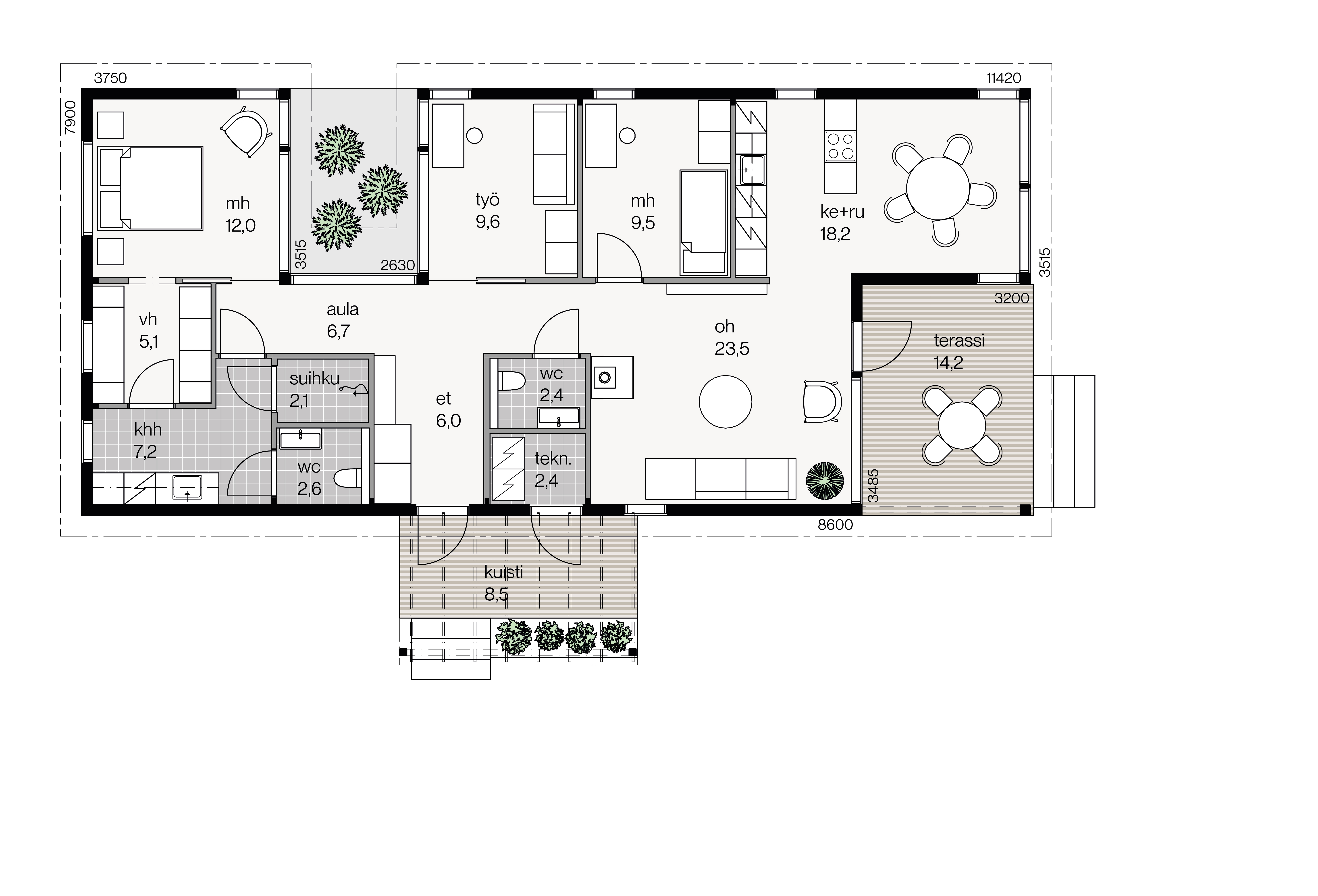 Vehmas 123A floor plan 1