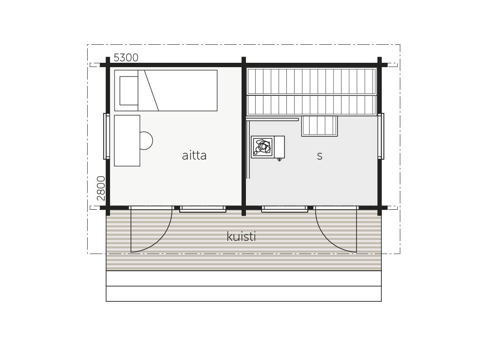 Pioni-sauna pohjakuva 1