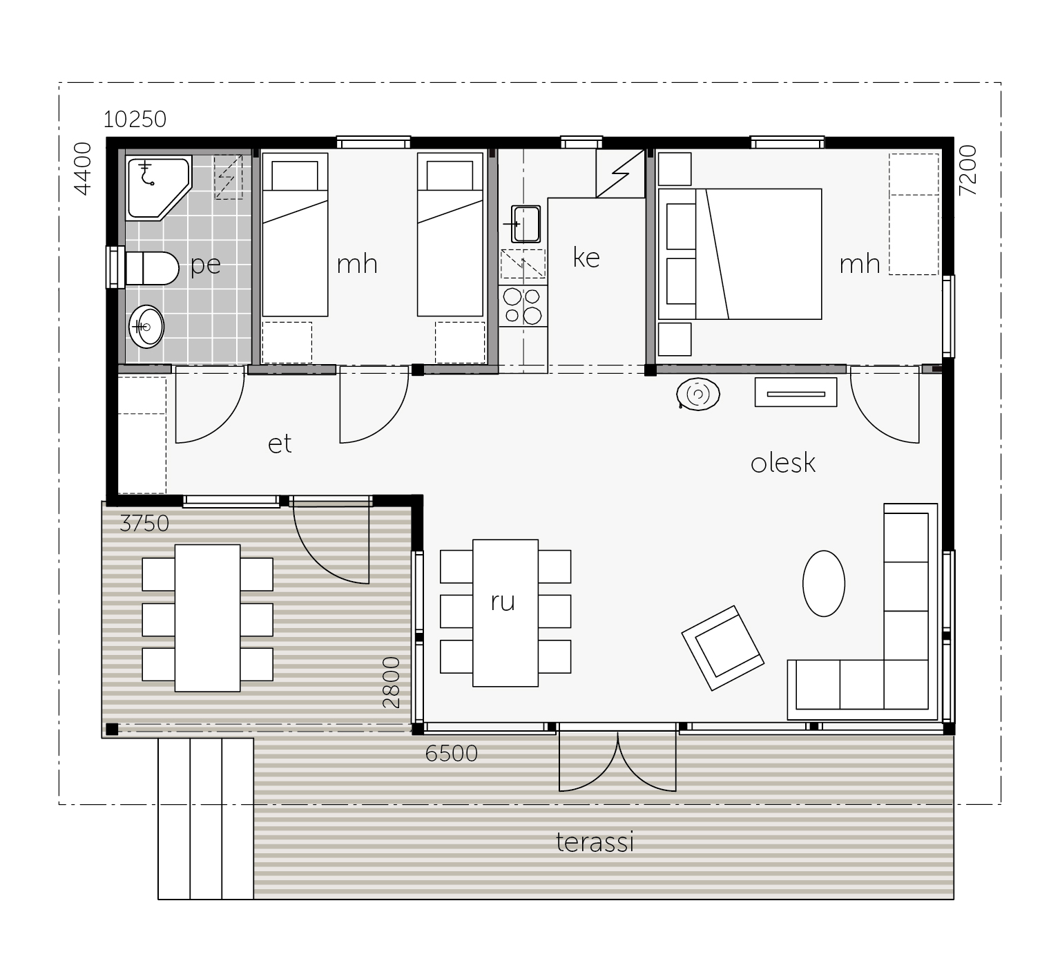 Lehtoranta 66B floor plan 1