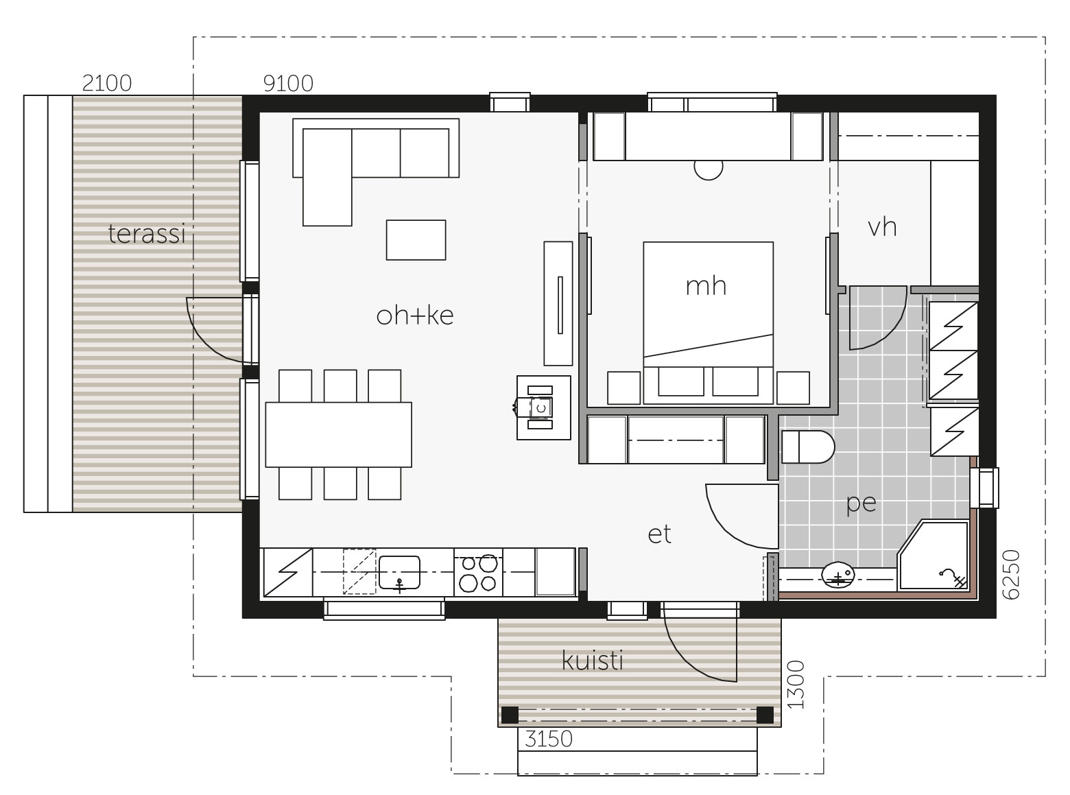 Oiva 60A floor plan 1