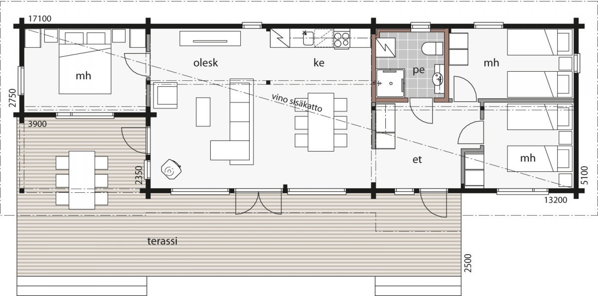 Sinitaivas 80B floor plan 1