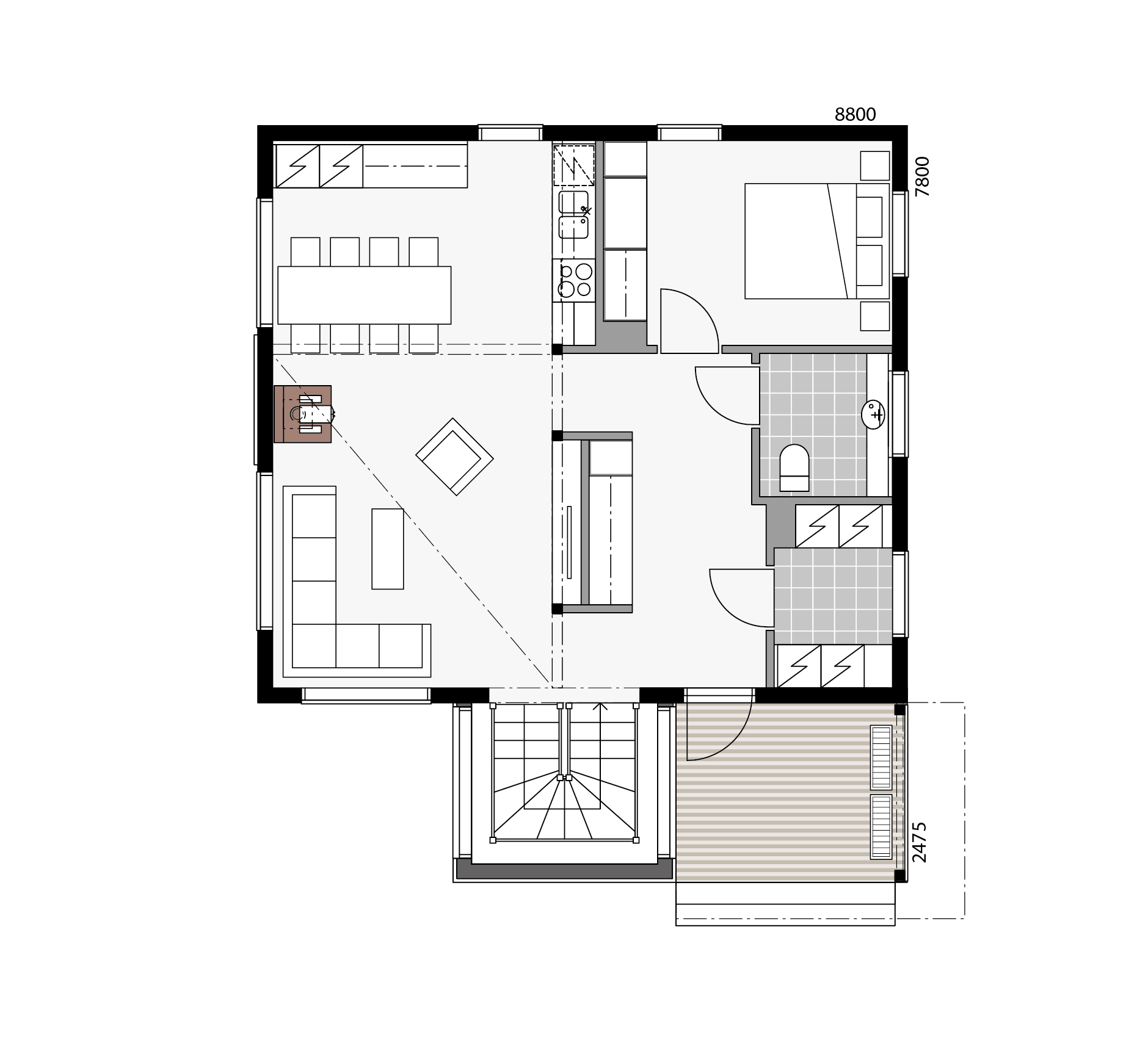 Voss B - Chalet floor plan 1